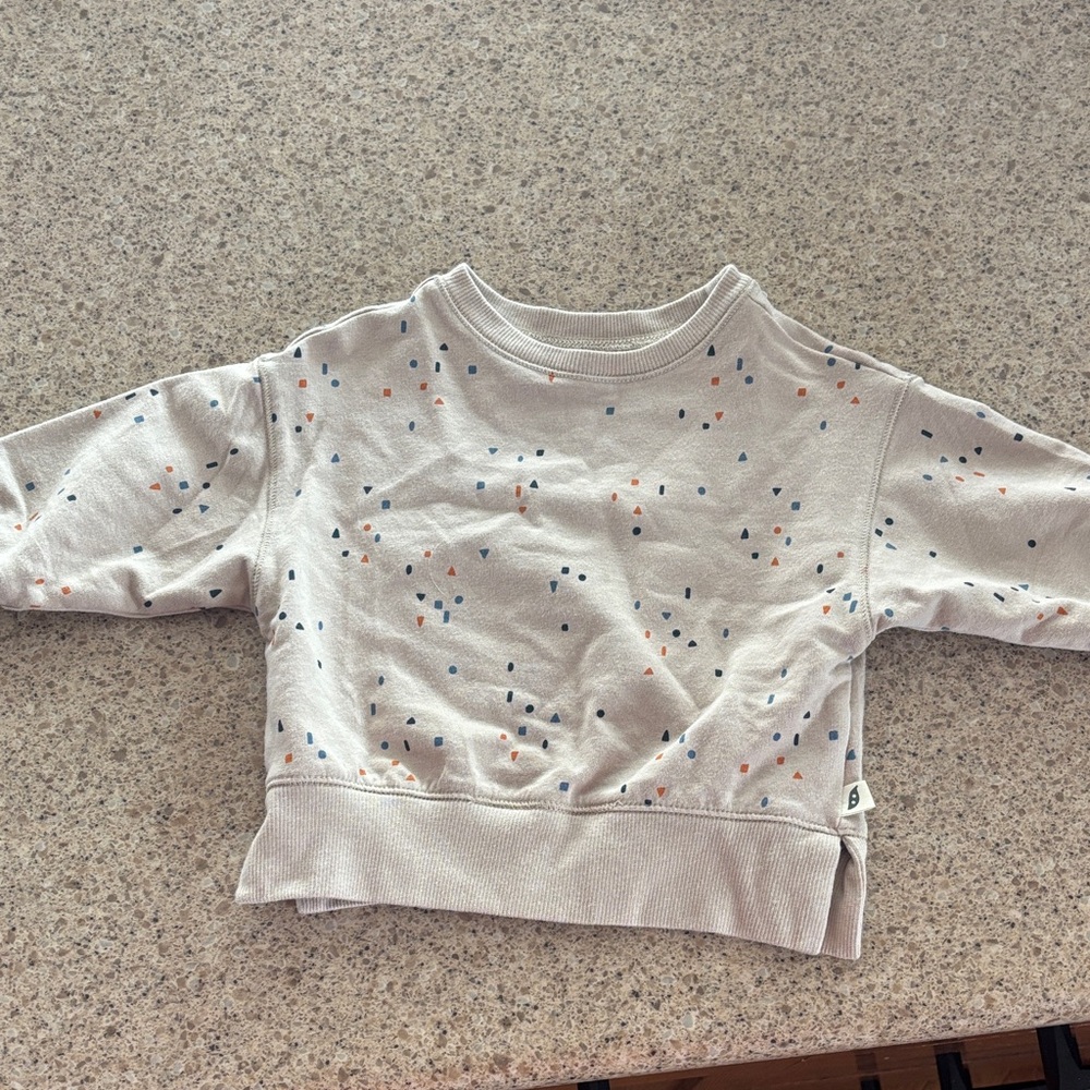 Kids' Cream Speckled Crewneck Sweatshirt